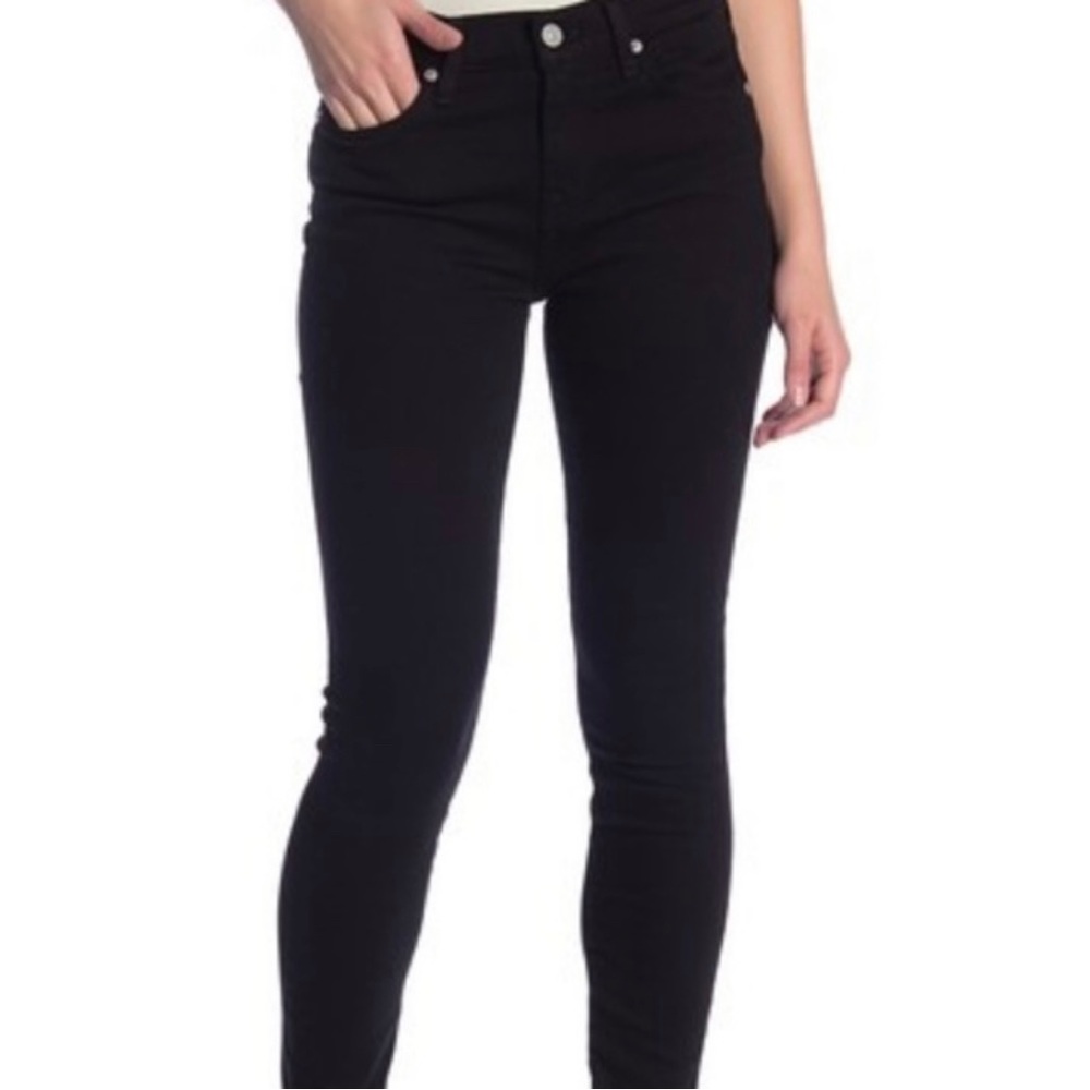 7 for all Mankind ‘The Skinny’ Denim Black Jeans Size 29